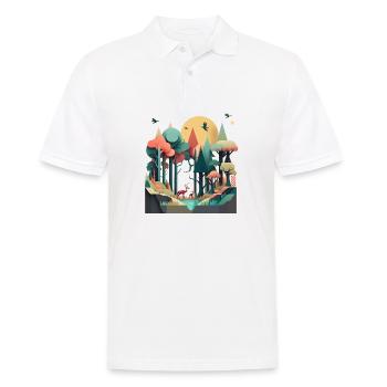 SURREAL - Men's Polo Shirt - white - Front - Kai (181cm)