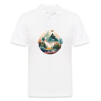 SURREAL - Men's Polo Shirt - white - Front - Kai (181cm)