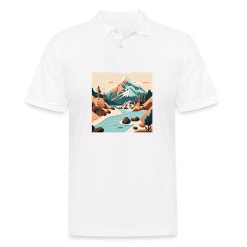 SURREAL - Men's Polo Shirt - white - Front - Kai (181cm)