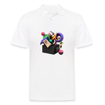 .3D - Men's Polo Shirt - white - Front - Kai (181cm)