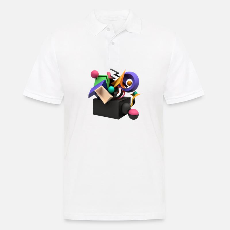 ..3D - Polo Homme - blanc