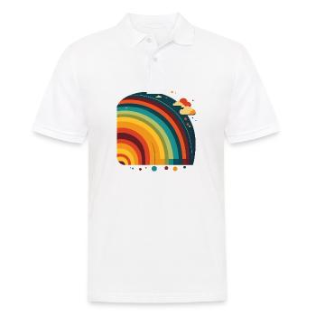 RAINBOW - Men's Polo Shirt - white - Front - Kai (181cm)