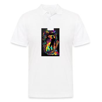 TRIPPY ART - Männer Poloshirt - Weiß - Vorne - Kai (181cm)