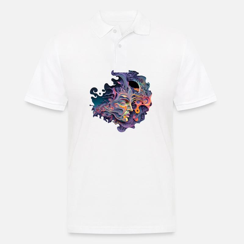 TRIPPY - Männer Poloshirt - Weiß