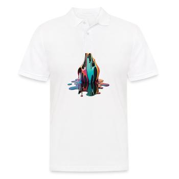 DRIPPY - Men's Polo Shirt - white - Front - Kai (181cm)