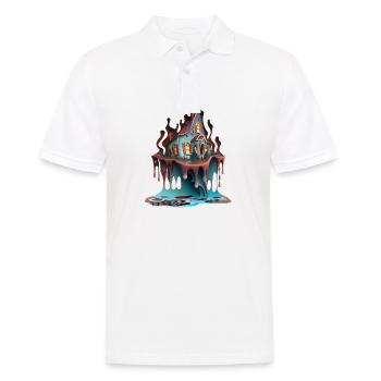 DRIPPY HOUSE - Men's Polo Shirt - white - Front - Kai (181cm)