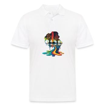 DRIPPY - Men's Polo Shirt - white - Front - Kai (181cm)