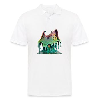 DRIPPY HOUSE - Men's Polo Shirt - white - Front - Kai (181cm)