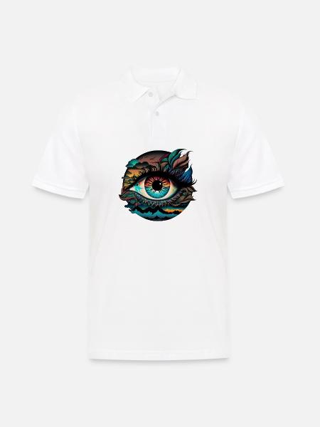 ŒIL TRIPPY - Polo Homme - blanc