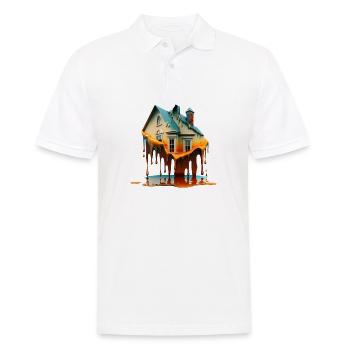 DRIPPY HOUSE - Men's Polo Shirt - white - Front - Kai (181cm)