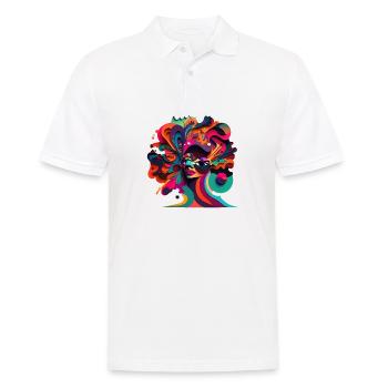 ABSTRACT - Men's Polo Shirt - white - Front - Kai (181cm)