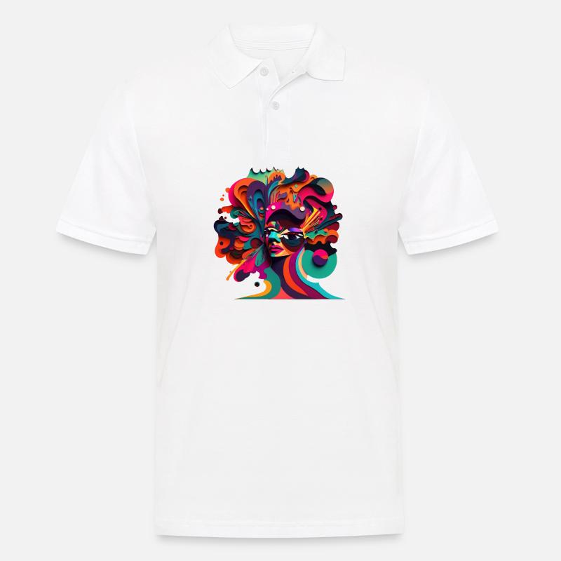 ABSTRAKT - Männer Poloshirt - Weiß