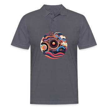 SURREAL - Men's Polo Shirt - charcoal grey - Front - Nico (186cm)