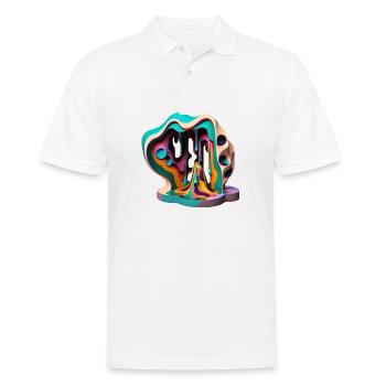 DRIPPY - Men's Polo Shirt - white - Front - Kai (181cm)