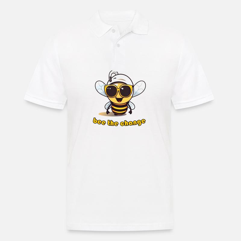 bee the change - Männer Poloshirt - Weiß