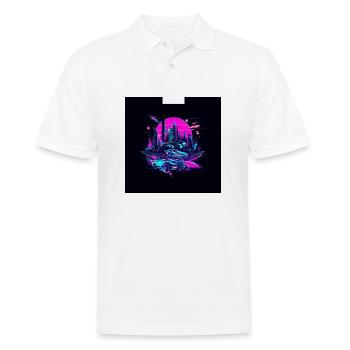 Cyber City - Men's Polo Shirt - white - Front - Kai (181cm)