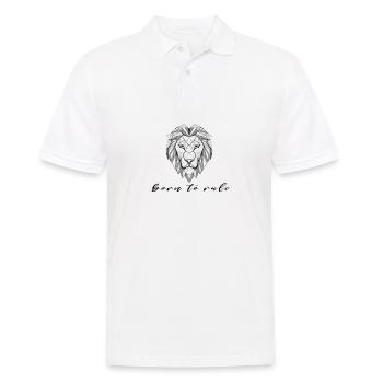 Né pour régner - Polo Homme - blanc - Devant - Kai (181cm)