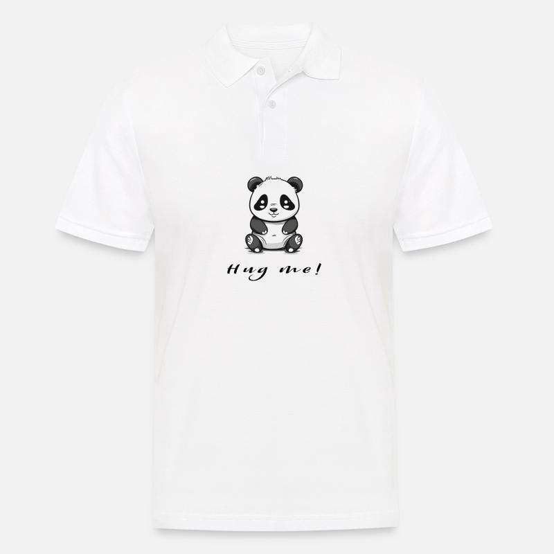 Hug me - Männer Poloshirt - Weiß
