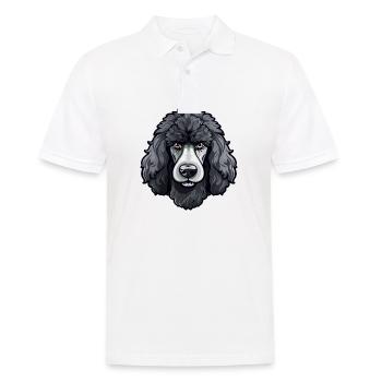 Groß Pudel Kopf Hund Comic Cartoon Stil Design - Männer Poloshirt - Weiß - Vorne - Kai (181cm)