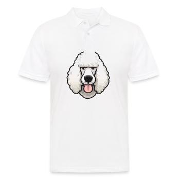 Groß Pudel Kopf Comic Cartoon Hund Hunde - Männer Poloshirt - Weiß - Vorne - Kai (181cm)