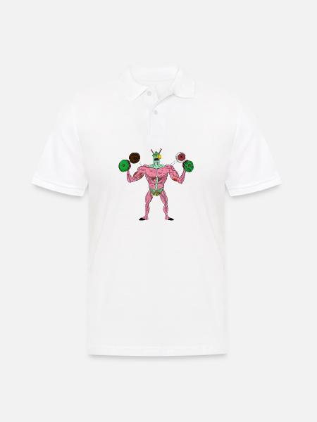 Surréaliste Muscled Insectoid Hero Gym - Polo Homme - blanc