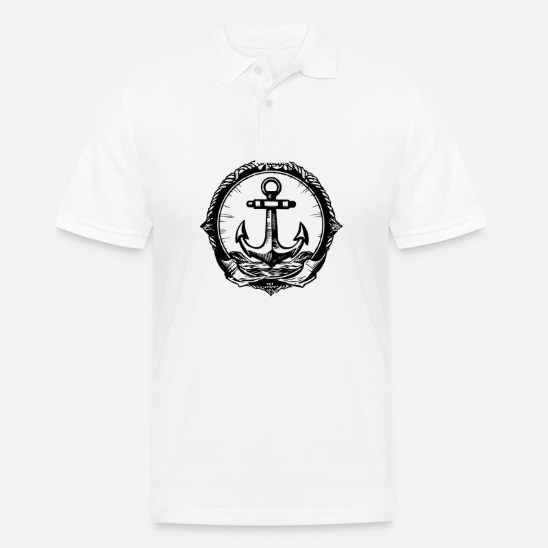 Anchor Boat Nave Nautica - Polo da uomo - bianco