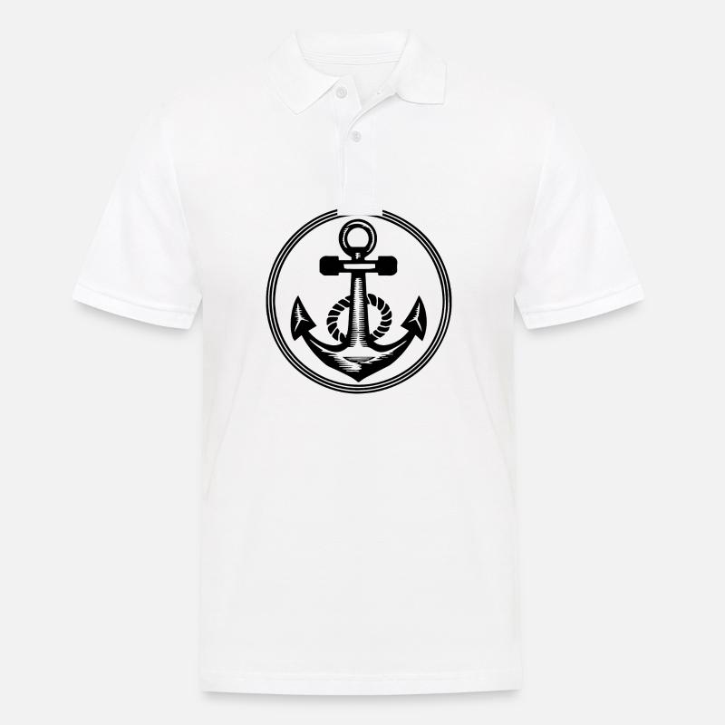 Bateau d’ancre Navire Nautique - Polo Homme - blanc