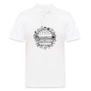 Hamburger Burger Fastfood Grillen Cheeseburger - Männer Poloshirt - Weiß - Vorne - Kai (181cm)