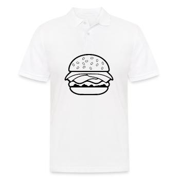 Hamburger Burger Fastfood Grillen Cheeseburger - Männer Poloshirt - Weiß - Vorne - Kai (181cm)