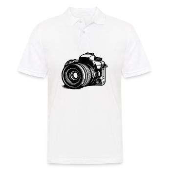 Fotograf Fotografieren Fotografie Kamera - Männer Poloshirt - Weiß - Vorne - Kai (181cm)
