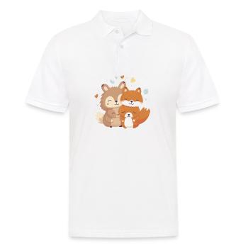 Tierliebe - Männer Poloshirt - Weiß - Vorne - Kai (181cm)