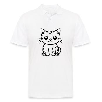 Cat Cat Kitten Cat Lady - Men's Polo Shirt - white - Front - Kai (181cm)