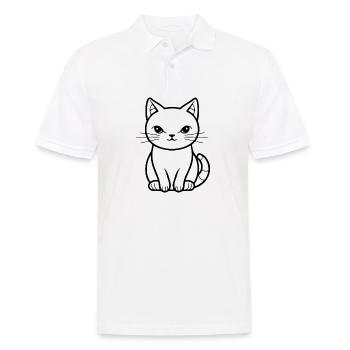 Cat Cat Kitten Cat Lady - Men's Polo Shirt - white - Front - Kai (181cm)