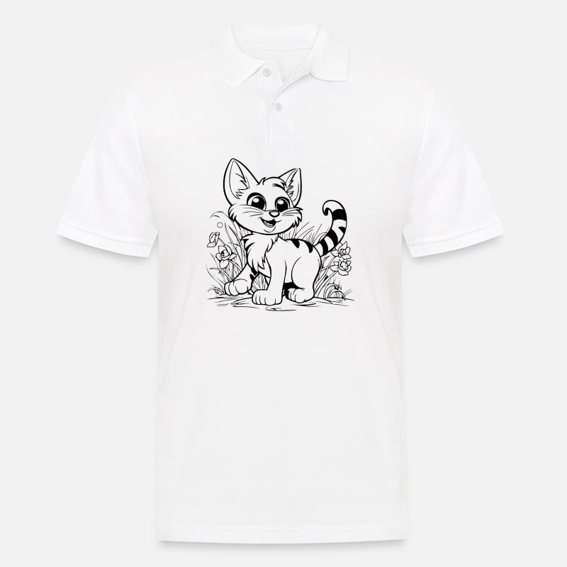 Chat chaton chaton dame - Polo Homme - blanc