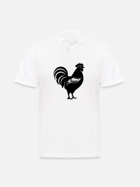 Huhn Hühnerstall Geflügel Hahn Bauernhof - Männer Poloshirt - Weiß