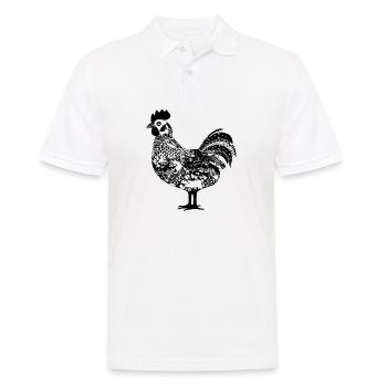 Poulet Poulailler Volaille Coq Ferme - Polo Homme - blanc - Devant - Kai (181cm)