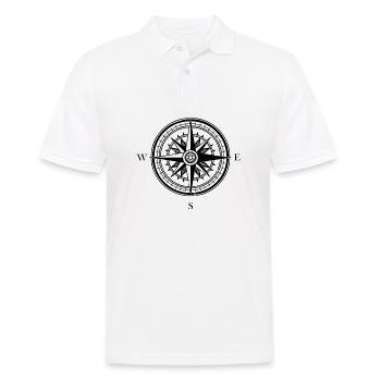 Boussole Voilier Nautique Marinier - Polo Homme - blanc - Devant - Kai (181cm)