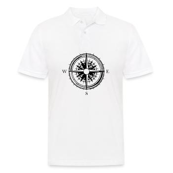 Compass Nautical Sailboat Seafarer - Men's Polo Shirt - white - Front - Kai (181cm)
