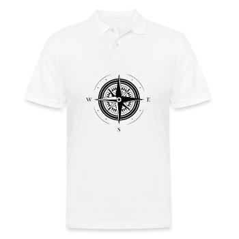 Boussole Voilier Nautique Marinier - Polo Homme - blanc - Devant - Kai (181cm)