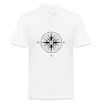 Compass Nautical Sailboat Seafarer - Men's Polo Shirt - white - Front - Kai (181cm)
