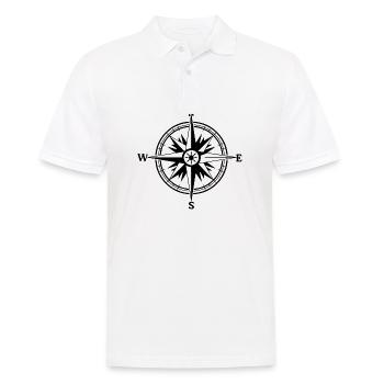 Compass Nautical Sailboat Seafarer - Men's Polo Shirt - white - Front - Kai (181cm)