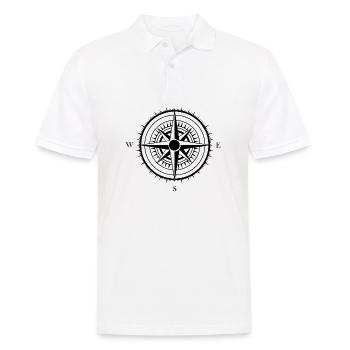 Boussole Voilier Nautique Marinier - Polo Homme - blanc - Devant - Kai (181cm)