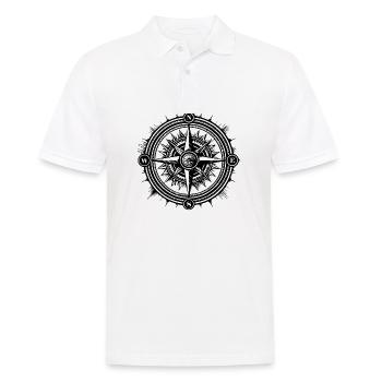 Boussole Voilier Nautique Marinier - Polo Homme - blanc - Devant - Kai (181cm)