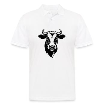 Kuh Kühe Rind Bauernhof Landwirtschaft - Männer Poloshirt - Weiß - Vorne - Kai (181cm)