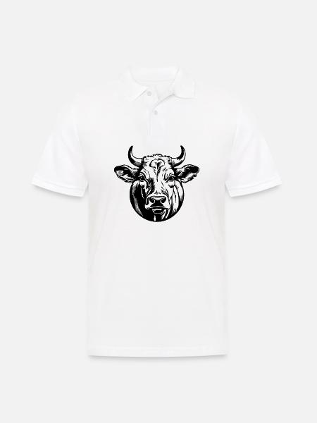 Kuh Kühe Rind Bauernhof Landwirtschaft - Männer Poloshirt - Weiß