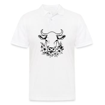 Kuh Kühe Rind Bauernhof Landwirtschaft - Männer Poloshirt - Weiß - Vorne - Kai (181cm)