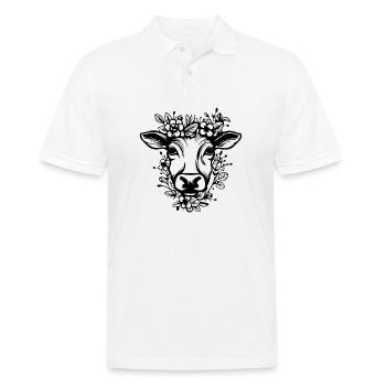 Kuh Kühe Rind Bauernhof Landwirtschaft - Männer Poloshirt - Weiß - Vorne - Kai (181cm)