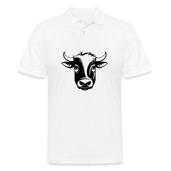 Kuh Kühe Rind Bauernhof Landwirtschaft - Männer Poloshirt - Weiß - Vorne - Kai (181cm)