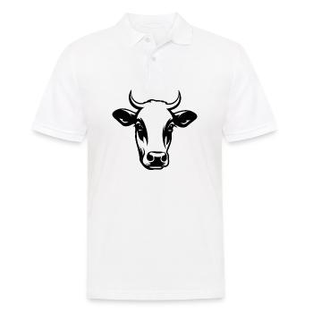 Kuh Kühe Rind Bauernhof Landwirtschaft - Männer Poloshirt - Weiß - Vorne - Kai (181cm)