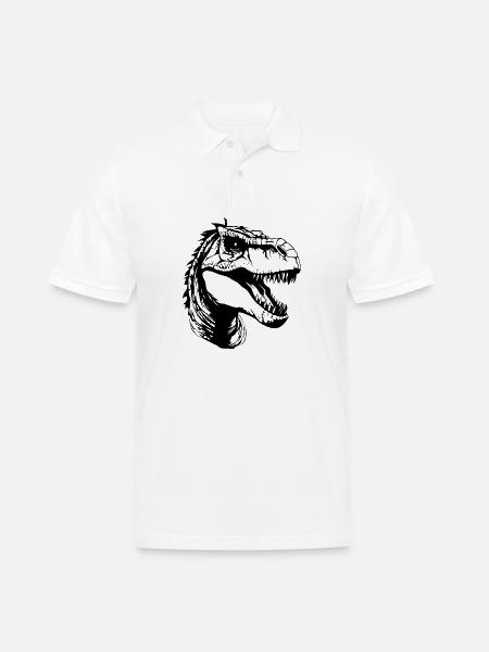 Dino Dinosaur Dinosaures Paléontologie - Polo Homme - blanc